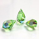 Preciosa Crystal Pendant - Pear 681 10x6MM PERIDOT AB