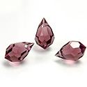 Preciosa Crystal Pendant - Pear 681 10x6MM AMETHYST