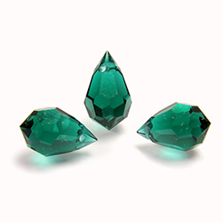 Preciosa Crystal Pendant - Pear 681 10x6MM EMERALD