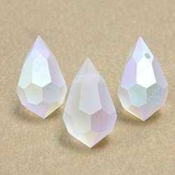Preciosa Crystal Pendant - Pear 681 15x9MM MATTE CRYSTAL