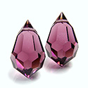 Preciosa Crystal Pendant - Pear 681 20x12MM AMETHYST