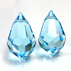 Preciosa Crystal Pendant - Pear 681 20x12MM AQUA BOHEMICA