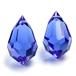 Preciosa Crystal Pendant - Pear 681 20x12MM SAPPHIRE