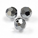 Preciosa Crystal Bead Regular Cut - Round 03MM FULL HEMATITE