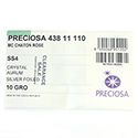 Preciosa Crystal Flat Back Chaton Rose 8 Facet Foiled - 4SS AURUM