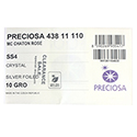 Preciosa Crystal Flat Back Chaton Rose 8 Facet Foiled - 4SS CRYSTAL