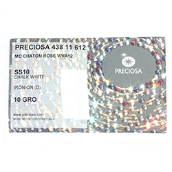 Preciosa Crystal Flat Back Hotfix VIVA12&reg; Chaton Rose - 10SS CHALKWHITE
