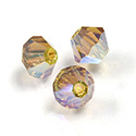 Preciosa Crystal Bead - Bicone 06MM 2X COATED TOPAZ AB