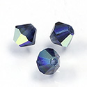 Preciosa Crystal Bead - Bicone 04MM DK INDIGO AB