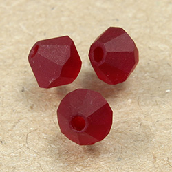 Preciosa Crystal Bead - Bicone 06MM MATTE SIAM RUBY