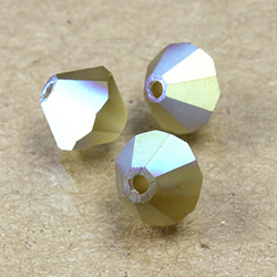 Preciosa Crystal Bead - Bicone 06MM MATTE GOLD BERYL AB