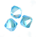 Preciosa Crystal Bead - Bicone 04MM 2X COATED AQUA BOHEMICA AB