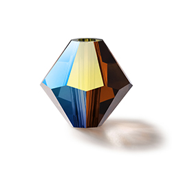 Preciosa Crystal Bead - Bicone 04MM 2X COATED CHOCOLATE AB
