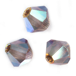 Preciosa Crystal Bead - Bicone 04MM 2X COATED LT COLORADO TOPAZ AB