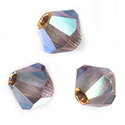 Preciosa Crystal Bead - Bicone 06MM 2X COATED LT COLORADO TOPAZ AB