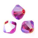 Preciosa Crystal Bead - Bicone 04MM 2X COATED LT SIAM AB