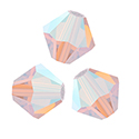 Preciosa Crystal Bead - Bicone 05MM 2X COATED ROSE OPAL AB