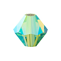 Preciosa Crystal Bead - Bicone 04MM 2X COATED PERIDOT AB