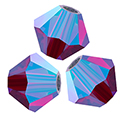 Preciosa Crystal Bead - Bicone 04MM 2X COATED SIAM AB