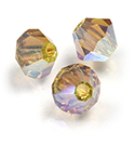 Preciosa Crystal Bead - Bicone 04MM 2X COATED TOPAZ AB