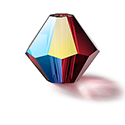 Preciosa Crystal Bead - Bicone 04MM 2X COATED VIVID SIAM AB