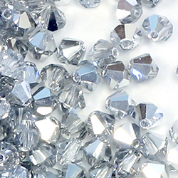 Czech Crystal Bead - Bicone 04MM COMET ARGENT LIGHT
