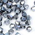 Czech Crystal Bead - Bicone 04MM HEMATITE