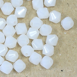 Czech Crystal Bead - Bicone 04MM WHITE OPAL