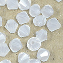 Czech Crystal Bead - Bicone 5MM WHITE OPAL