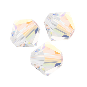 Czech Crystal Bead - Bicone 08MM CRYSTAL/AB