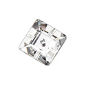 Preciosa Crystal Flat Back 1-Hole Sew-On Foiled Stone - Square 06MM CRYSTAL