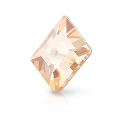 Preciosa Crystal Flat Back 1-Hole Sew-On Foiled Stone - Square 10MM HONEY