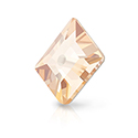 Preciosa Crystal Flat Back 1-Hole Sew-On Foiled Stone - Square 06MM HONEY