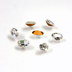 Preciosa Crystal Point Back Fancy Stone - Oval 06x4MM CRYSTAL
