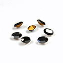Preciosa Crystal Point Back Fancy Stone - Oval 06x4MM HEMATITE