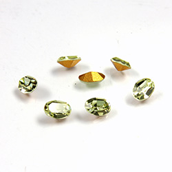 Preciosa Crystal Point Back Fancy Stone - Oval 06x4MM JONQUIL