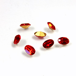 Preciosa Crystal Point Back Fancy Stone - Oval 06x4MM LT SIAM RUBY
