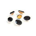 Preciosa Crystal Point Back Fancy Stone - Oval 07x5MM JET