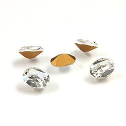 Preciosa Crystal Point Back Fancy Stone - Oval 08x6MM CRYSTAL