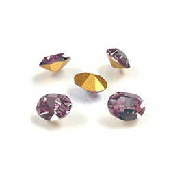 Preciosa Crystal Point Back Fancy Stone - Oval 08x6MM LT AMETHYST