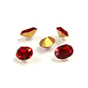 Preciosa Crystal Point Back Fancy Stone - Oval 08x6MM LT SIAM RUBY