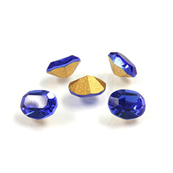 Preciosa Crystal Point Back Fancy Stone - Oval 08x6MM SAPPHIRE