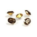 Preciosa Crystal Point Back Fancy Stone - Oval 08x6MM SMOKE TOPAZ