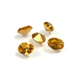 Preciosa Crystal Point Back Fancy Stone - Oval 08x6MM TOPAZ