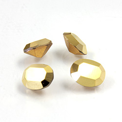 Preciosa Crystal Point Back Fancy Stone - Oval 10x8MM AURUM