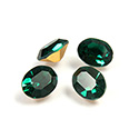 Preciosa Crystal Point Back Fancy Stone - Oval 10x8MM EMERALD