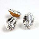Preciosa Crystal Point Back Fancy Stone - Oval 14x10MM CRYSTAL