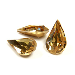 Preciosa Crystal Point Back Fancy Stone - Pear 13x7.8MM LT COLORADO TOPAZ