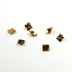Preciosa Crystal Point Back Fancy Stone - Square 02MM SMOKE TOPAZ