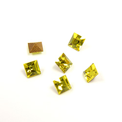 Preciosa Crystal Point Back Fancy Stone - Square 03MM CITRINE